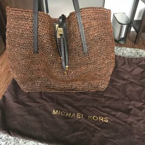 Michael Kors Collection Santorini Raffia Tote